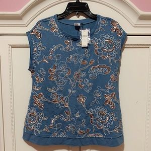 NWT Anthropologie short sleeve sweatshirt